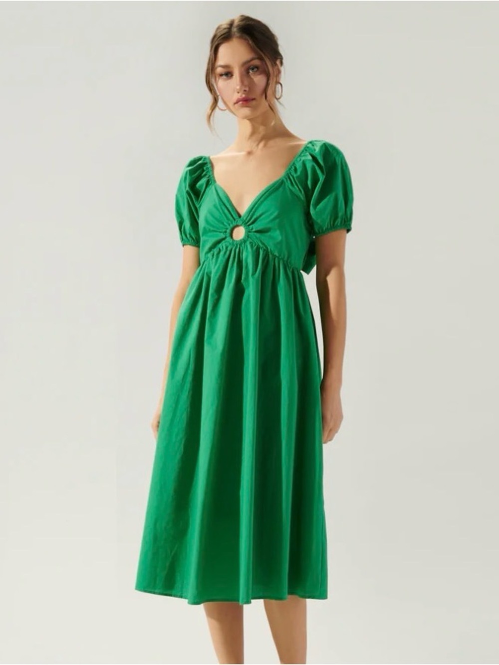 Sugarlips Sadie O Ring Tie Back Midi Dress Medium